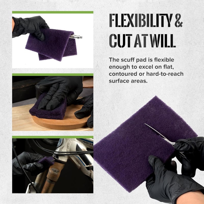 SANDPROX Scuff Pad 6” x 9” Purple 600 Grit Scuff Pads for Paint Prep, Pack of 10,Automotive Abrasive Pads for Scuffing,Sanding,Scouring,Surface Adhesion Preparation - Image 5